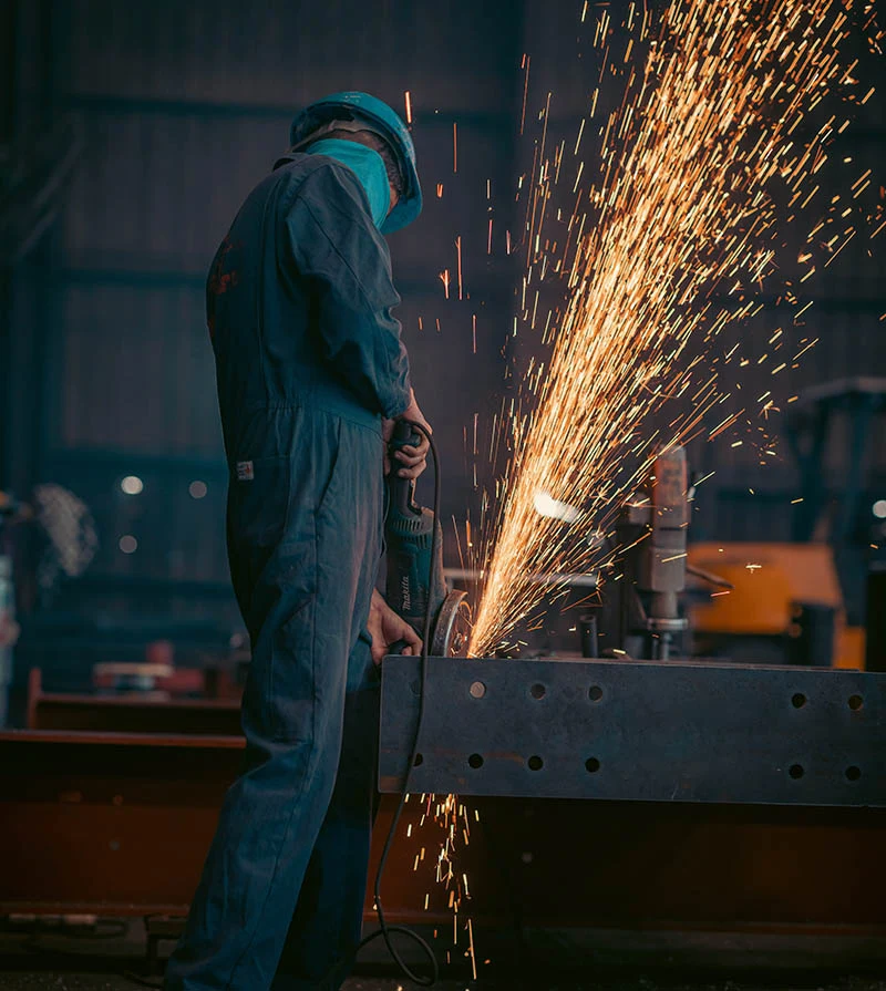 Steel fabrication activity at Roofings Middle East